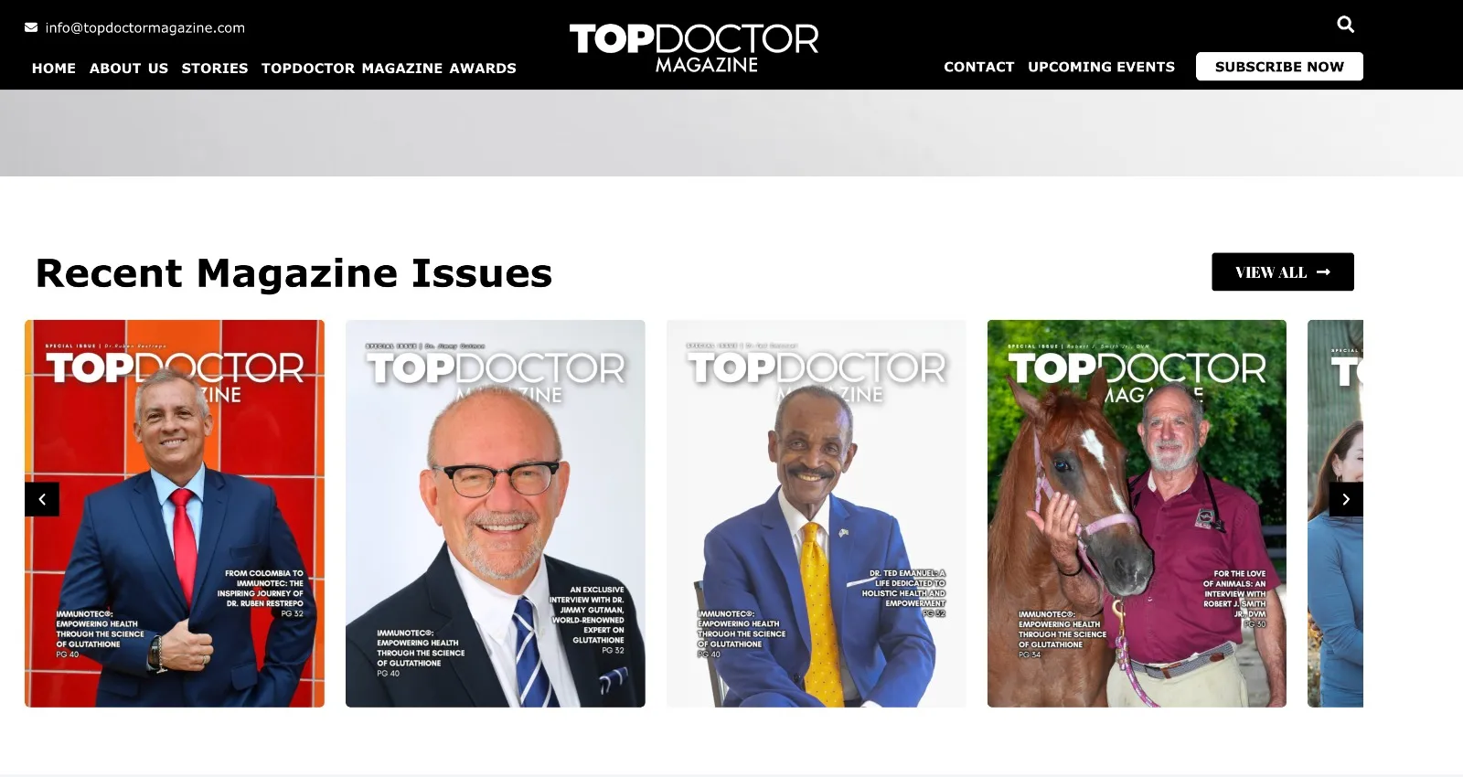 Rubén Restrepo MD en portada de Top Doctor Magazine